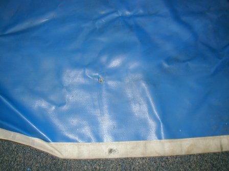 Quick Shot Basketball Machine Netting / Blue Tarp (Item #12) / Has 3 Small Holes and Cut Out Area